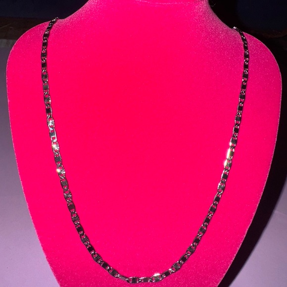 Gold filled Gun Metal Chain Necklace